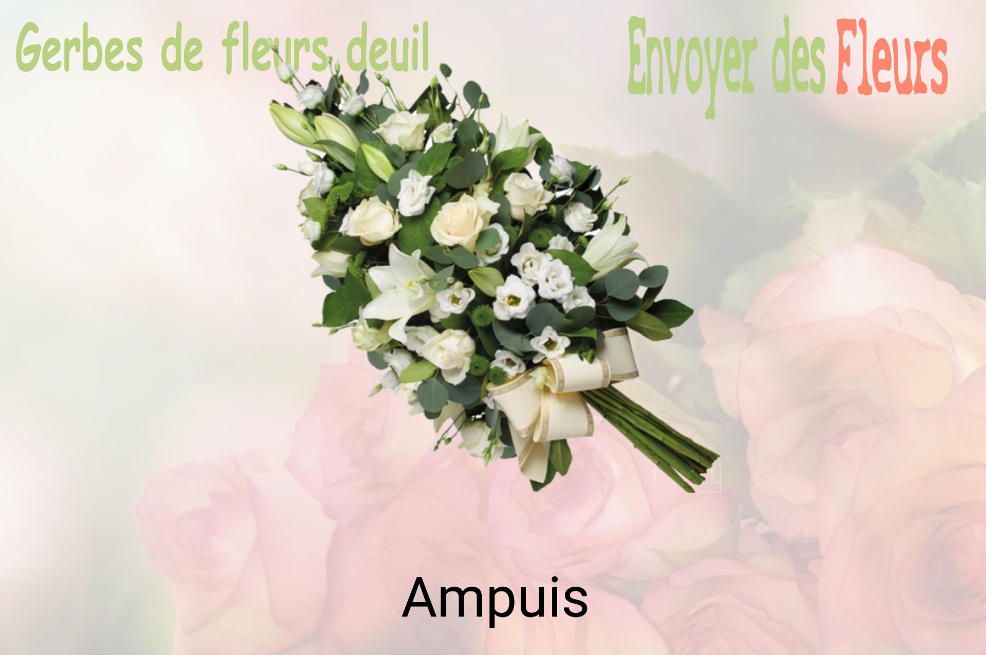 Gerbe de fleurs de deuil livrée à Ampuis